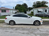 White Benz C Class