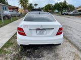 White Benz C Class